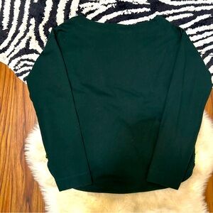Ralph Lauren Lauren Boat Neck Shirt Size Medium Hunter Green